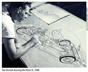 Rex Burnett drawing the Davis Devan in 1948